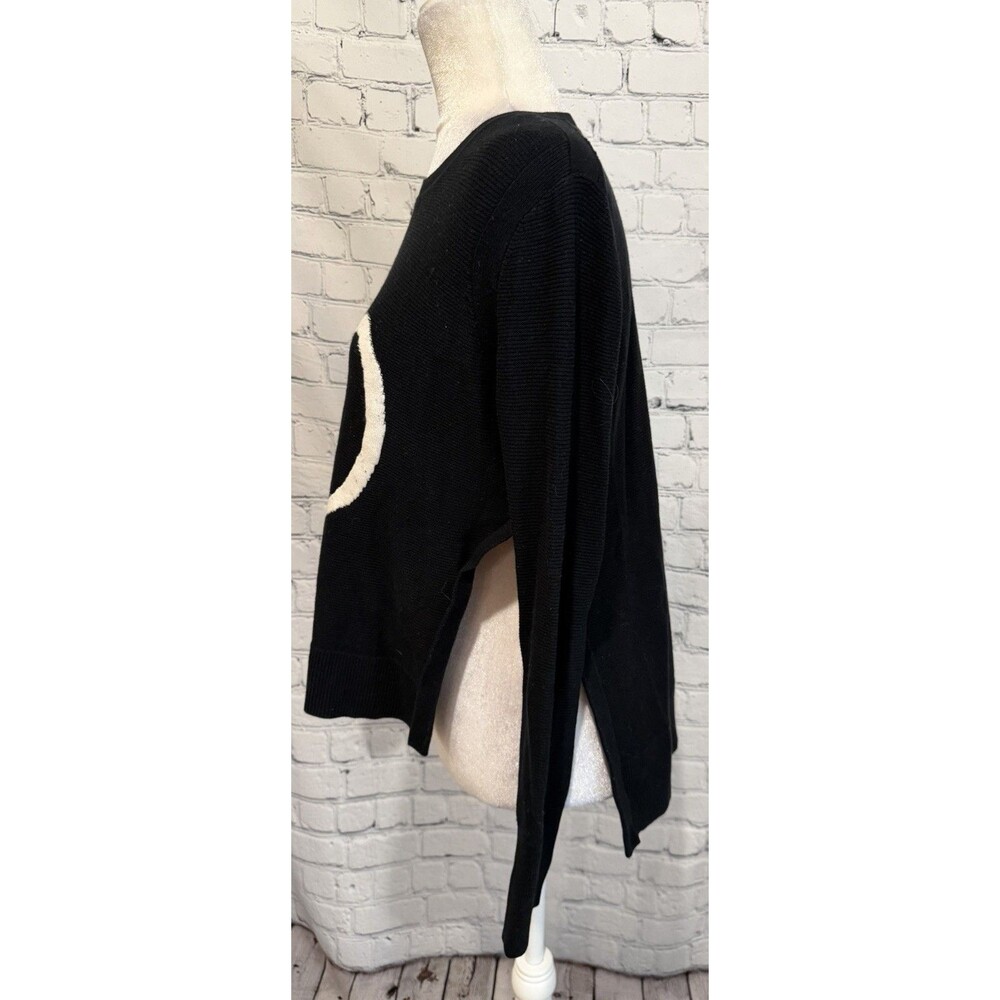 Banana Republic Women's XO Sweater Long Sleeve Pima Cotton Cashmere Black Size S - Picture 2 of 5